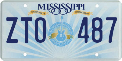 MS license plate ZTO487