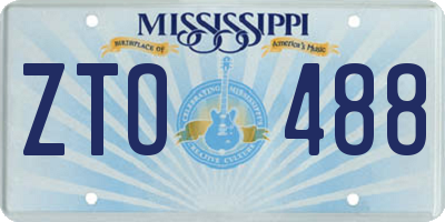 MS license plate ZTO488