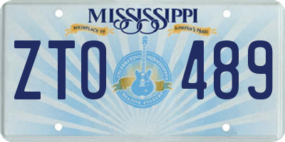 MS license plate ZTO489