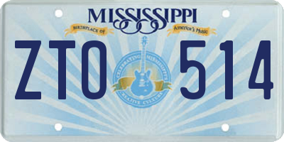 MS license plate ZTO514