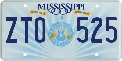 MS license plate ZTO525