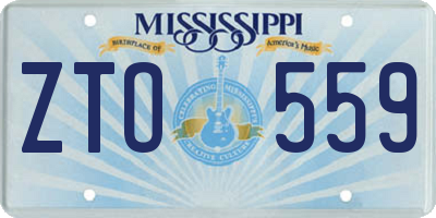 MS license plate ZTO559
