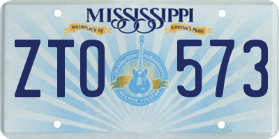 MS license plate ZTO573