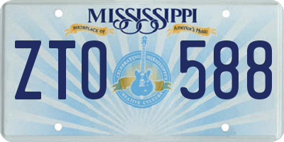MS license plate ZTO588