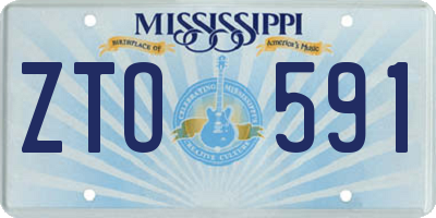 MS license plate ZTO591