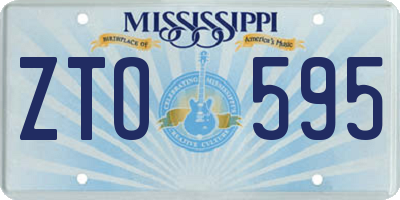 MS license plate ZTO595