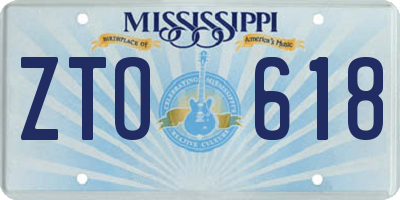 MS license plate ZTO618