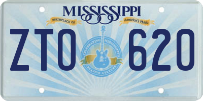 MS license plate ZTO620