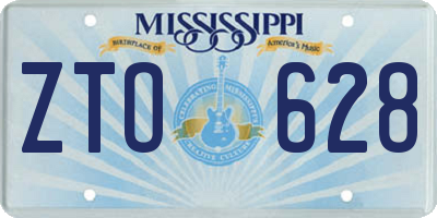 MS license plate ZTO628