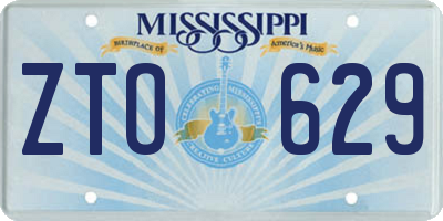MS license plate ZTO629