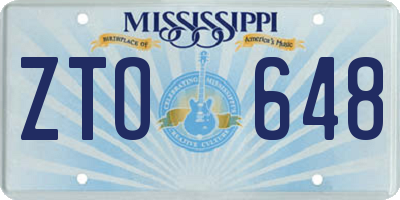 MS license plate ZTO648
