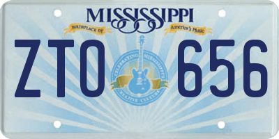 MS license plate ZTO656