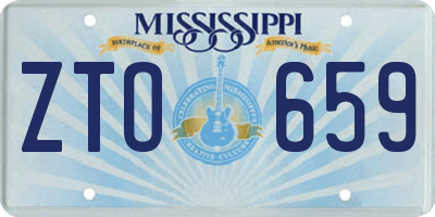 MS license plate ZTO659