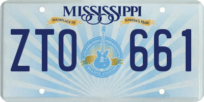 MS license plate ZTO661