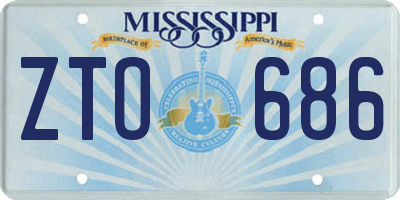 MS license plate ZTO686