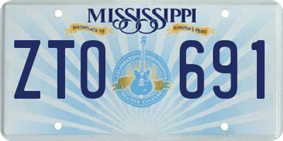 MS license plate ZTO691