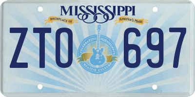MS license plate ZTO697