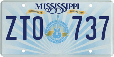 MS license plate ZTO737
