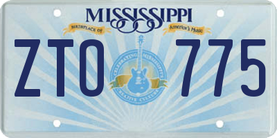 MS license plate ZTO775