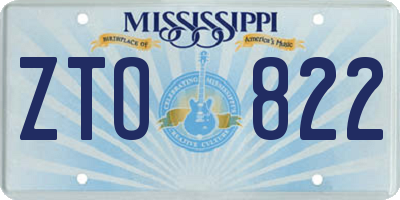 MS license plate ZTO822