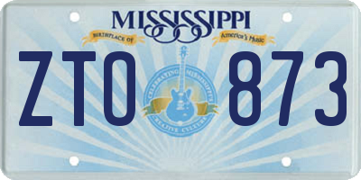 MS license plate ZTO873