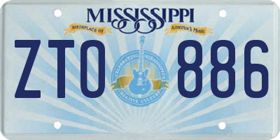 MS license plate ZTO886