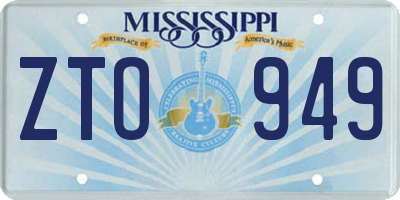 MS license plate ZTO949
