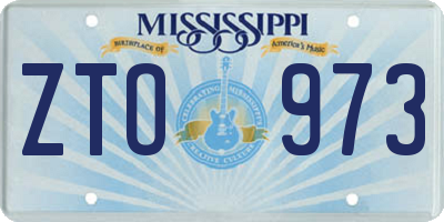 MS license plate ZTO973
