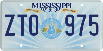 MS license plate ZTO975