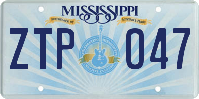 MS license plate ZTP047