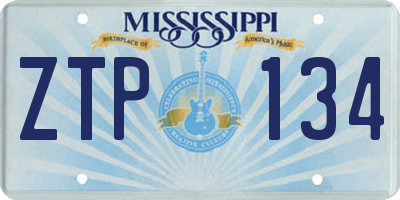 MS license plate ZTP134