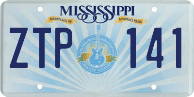 MS license plate ZTP141