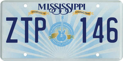 MS license plate ZTP146