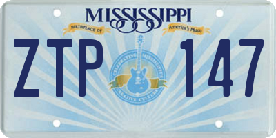 MS license plate ZTP147