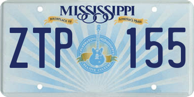 MS license plate ZTP155
