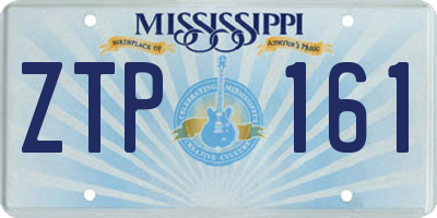 MS license plate ZTP161