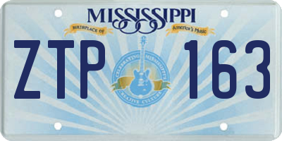 MS license plate ZTP163