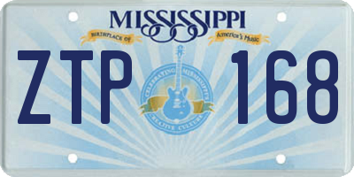 MS license plate ZTP168
