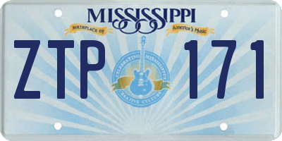 MS license plate ZTP171