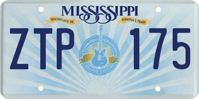 MS license plate ZTP175