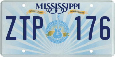 MS license plate ZTP176