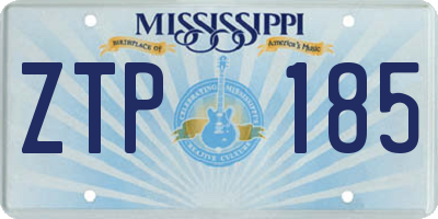 MS license plate ZTP185