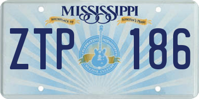 MS license plate ZTP186
