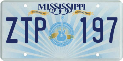 MS license plate ZTP197