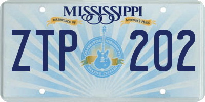 MS license plate ZTP202
