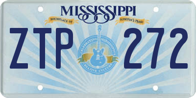 MS license plate ZTP272