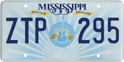 MS license plate ZTP295