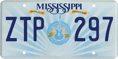 MS license plate ZTP297