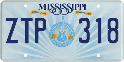 MS license plate ZTP318