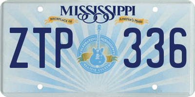 MS license plate ZTP336